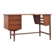 Mid-Century Kidney Shaped Danish Teak Desk, 1960s.