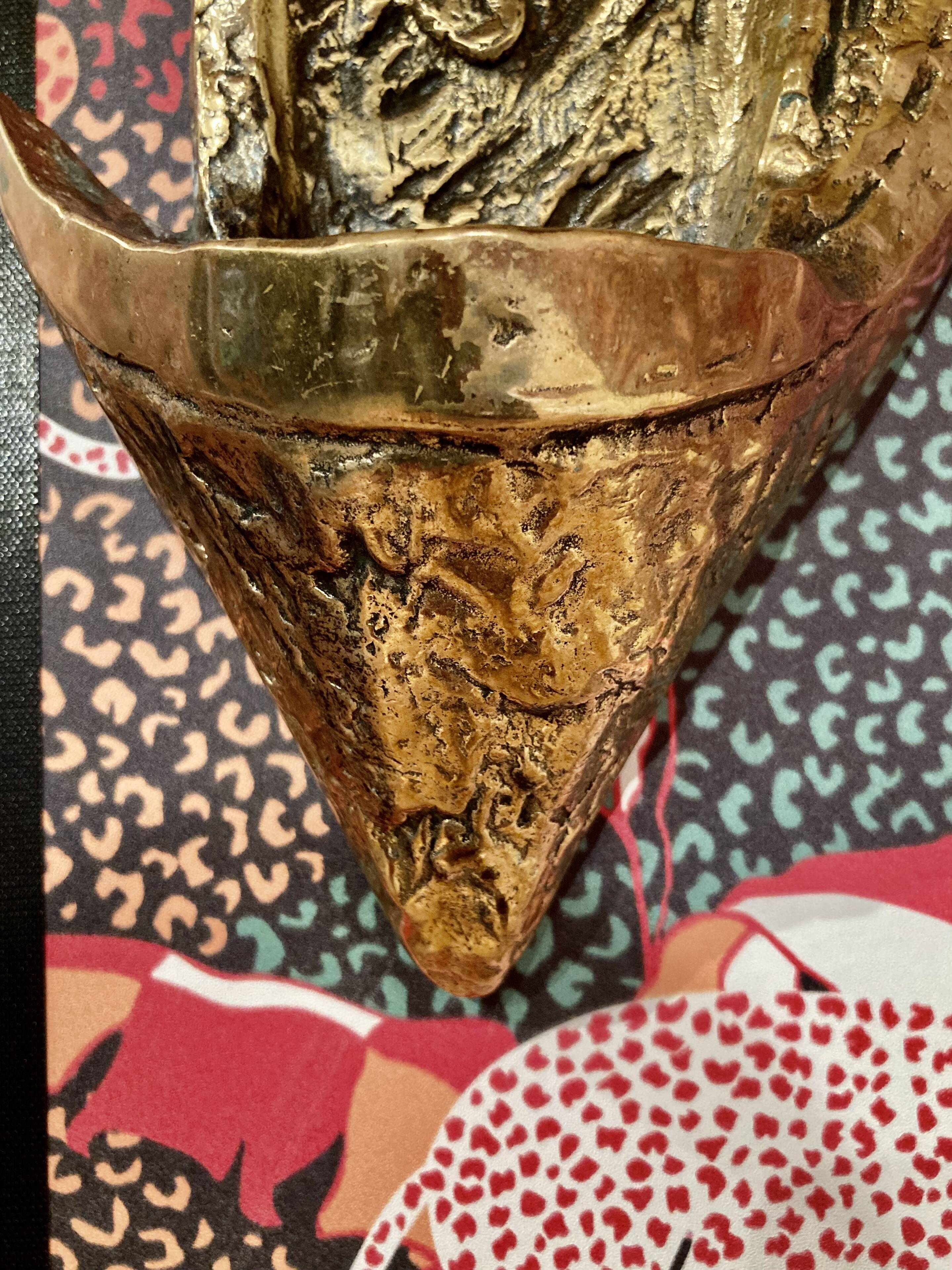 Large sculpture / candle holder "Scandinavian Design 1950".