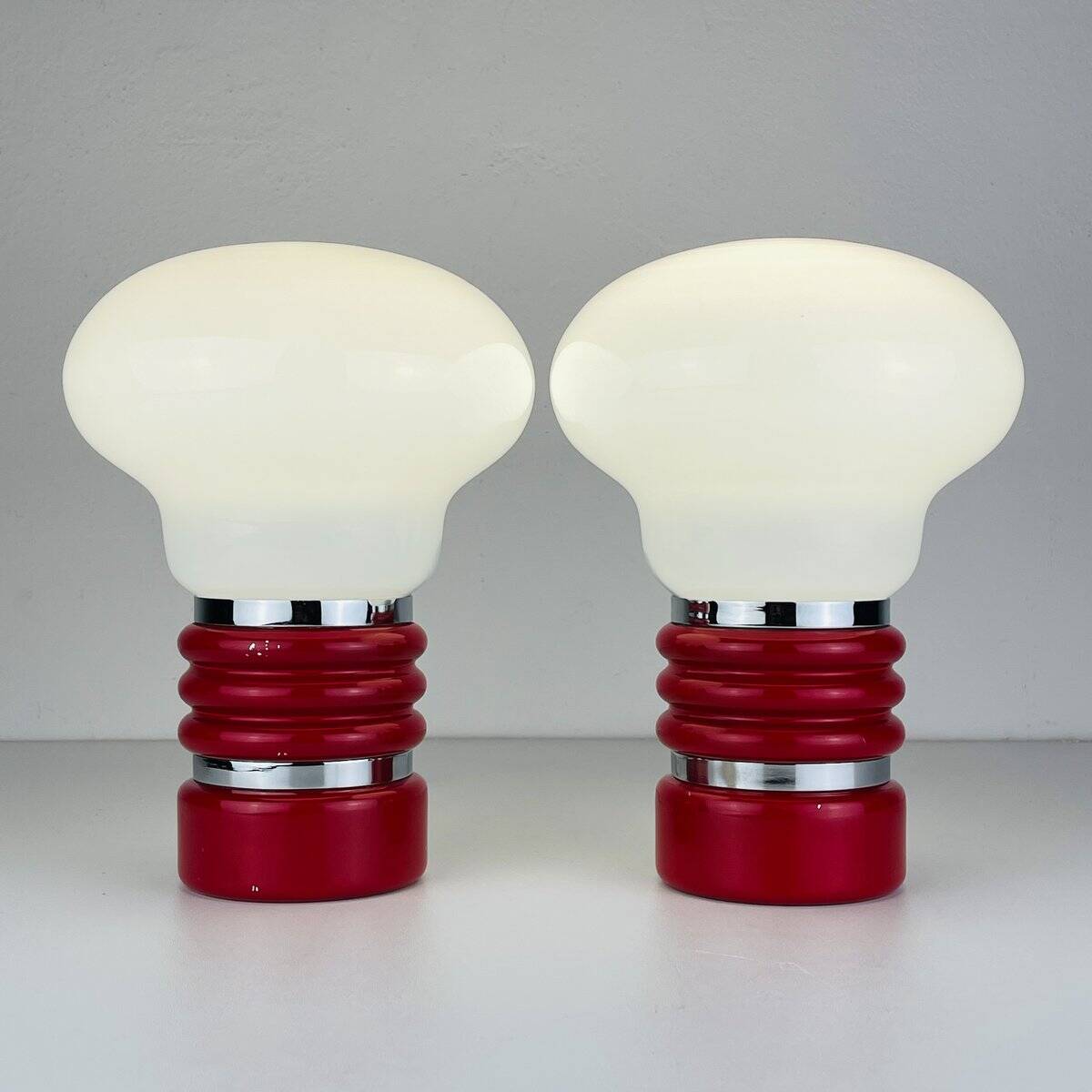 Mid-century table lamps model Bulb attributed to Enrico Tronconi, Italy 1970s, set of 2.