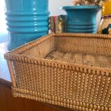 Wicker rattan basket
