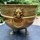 Brass lion jardinière Art Nouveau