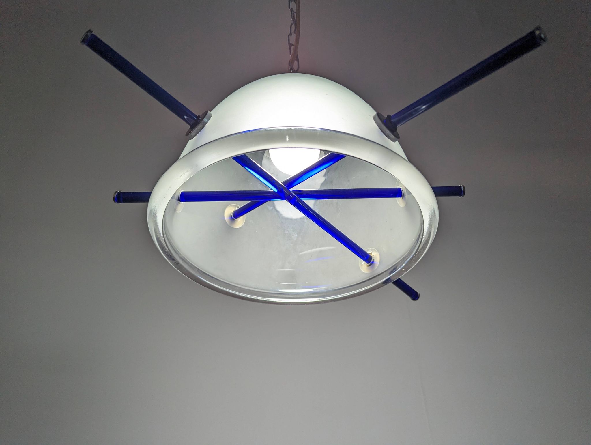 Lampe à suspension design italien en verre de Murano