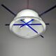 Italian designer pendant lamp with murano glass