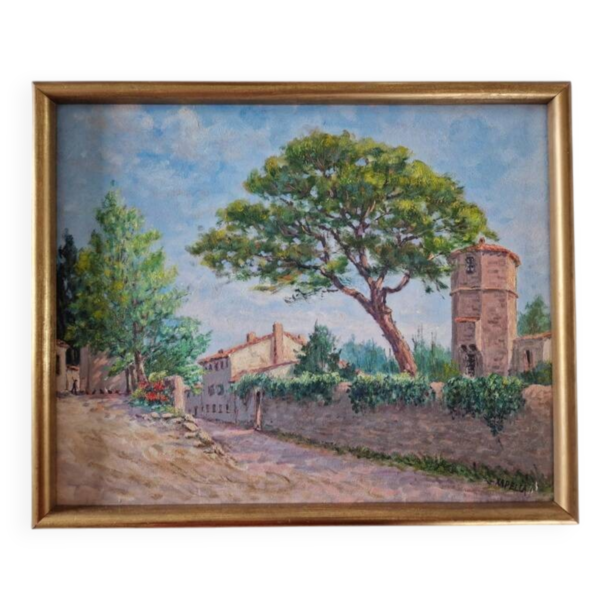 Christian Xapella (1927-2021) - Huile sur isorel - Paysage de Provence - Signée