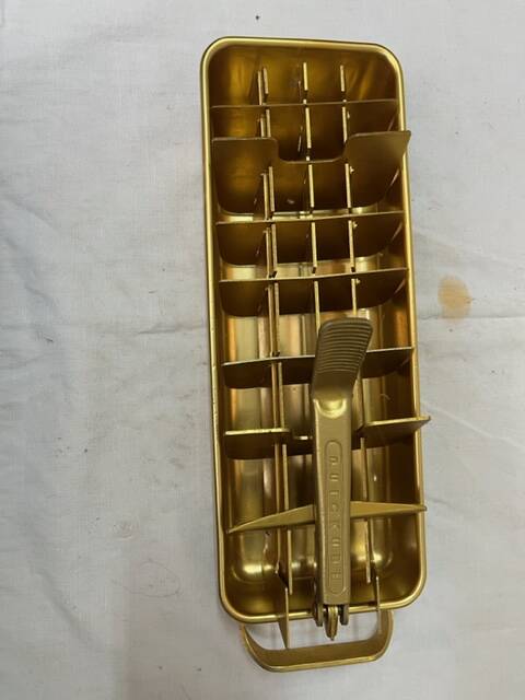 Frigidaire gold aluminum ice cube tray