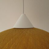 Atomic yellow spun fiberglass hanging lamp, early 1960