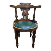 Fauteuil de bureau à en noyer Napoléon III