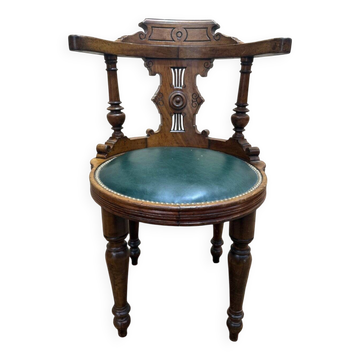 Fauteuil de bureau à en noyer Napoléon III