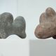 Pair of ceramic sculptures