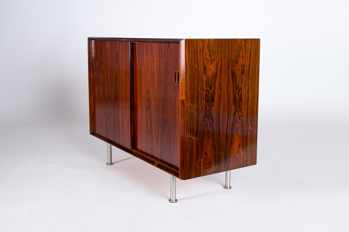 Mid century rosewood sideboard on aluminium legs, danish 1960’s