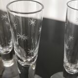 6 ancient crystal flutes blown by hand