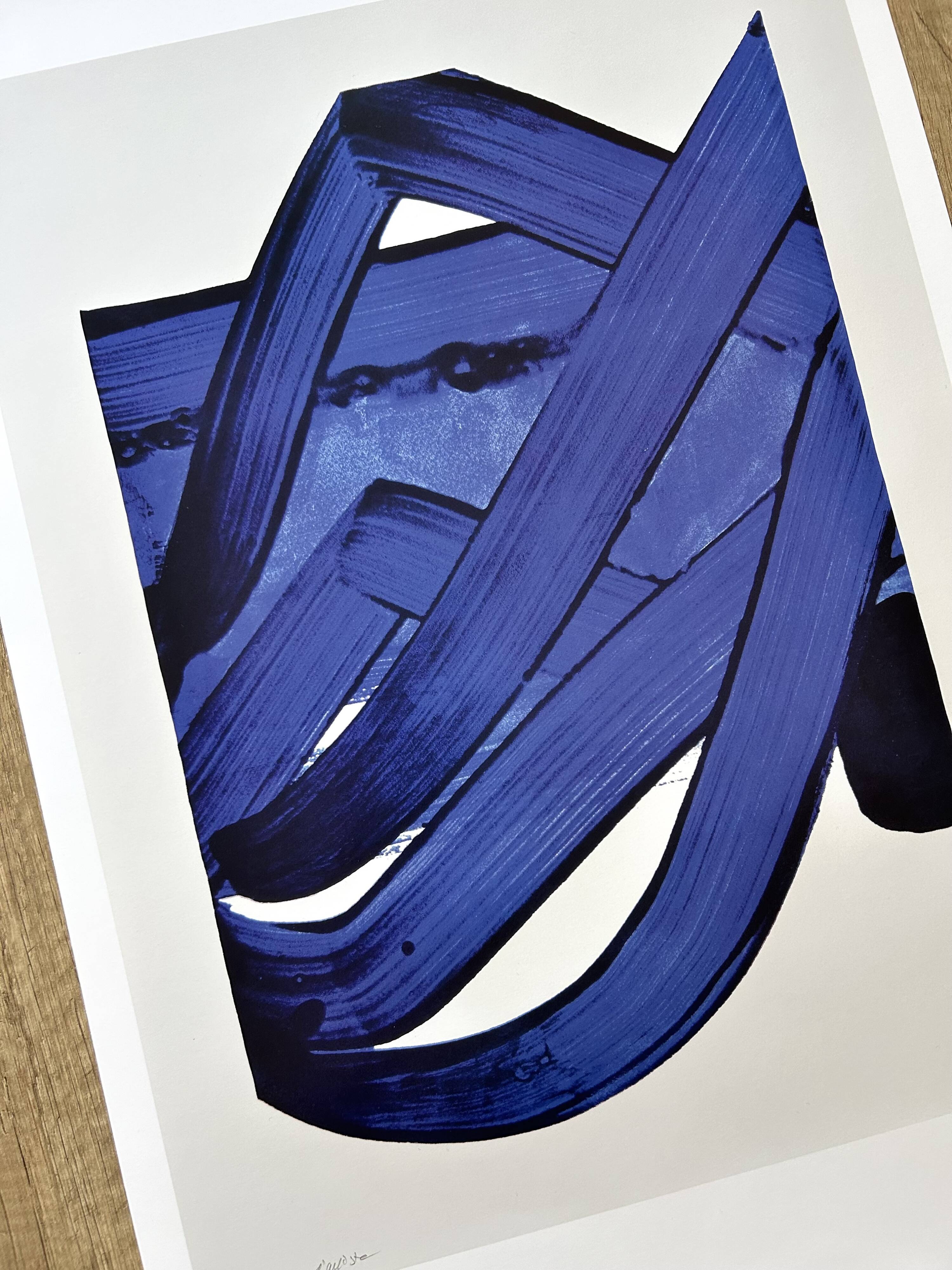 Pierre Soulages - Superbe Affiche d'après Sérigraphie 18 - 1988