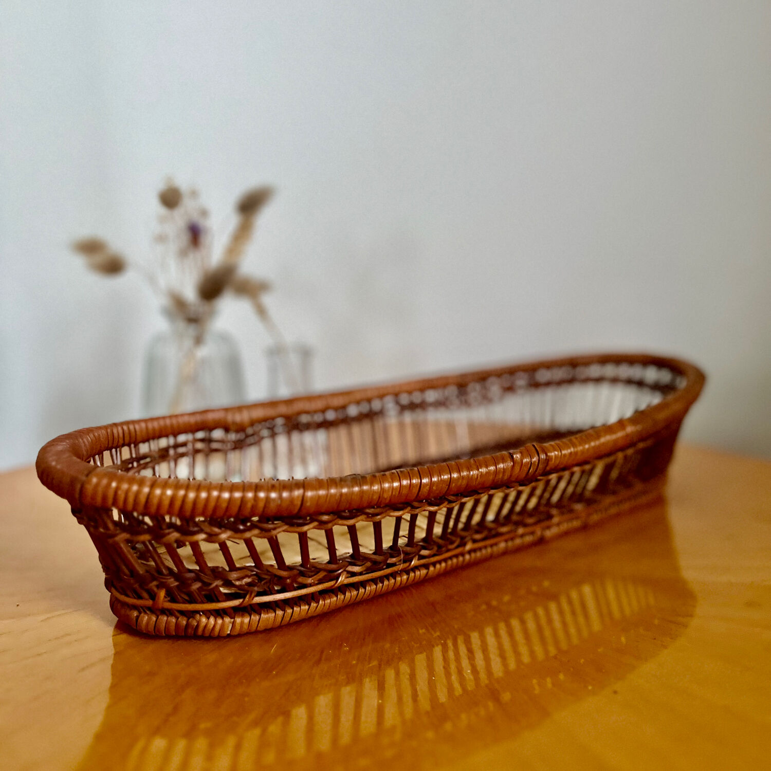 Vintage wicker basket