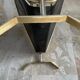 Gold and leather metal magazine rack 1950