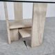 Pair of vintage travertine side tables by Willy Ballez, 1970s
