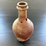 Striated stoneware soliflore vase