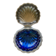 Shell butter dish blue