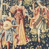 Hand-screen printed tapestry "concert of fountains"