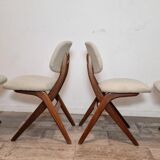 Set of 4 scissor chairs attributed to Louis Van Teeffelen for Wébé, 1975