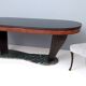 Vintage Dining Table by Vittorio Dassi with Opaline Glass Top and Marble Base
