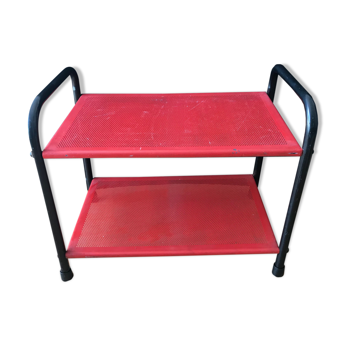 Perforated sheet metal shelf