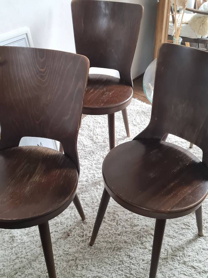 Set of 4 Scandinavian chairs from the 1960s.