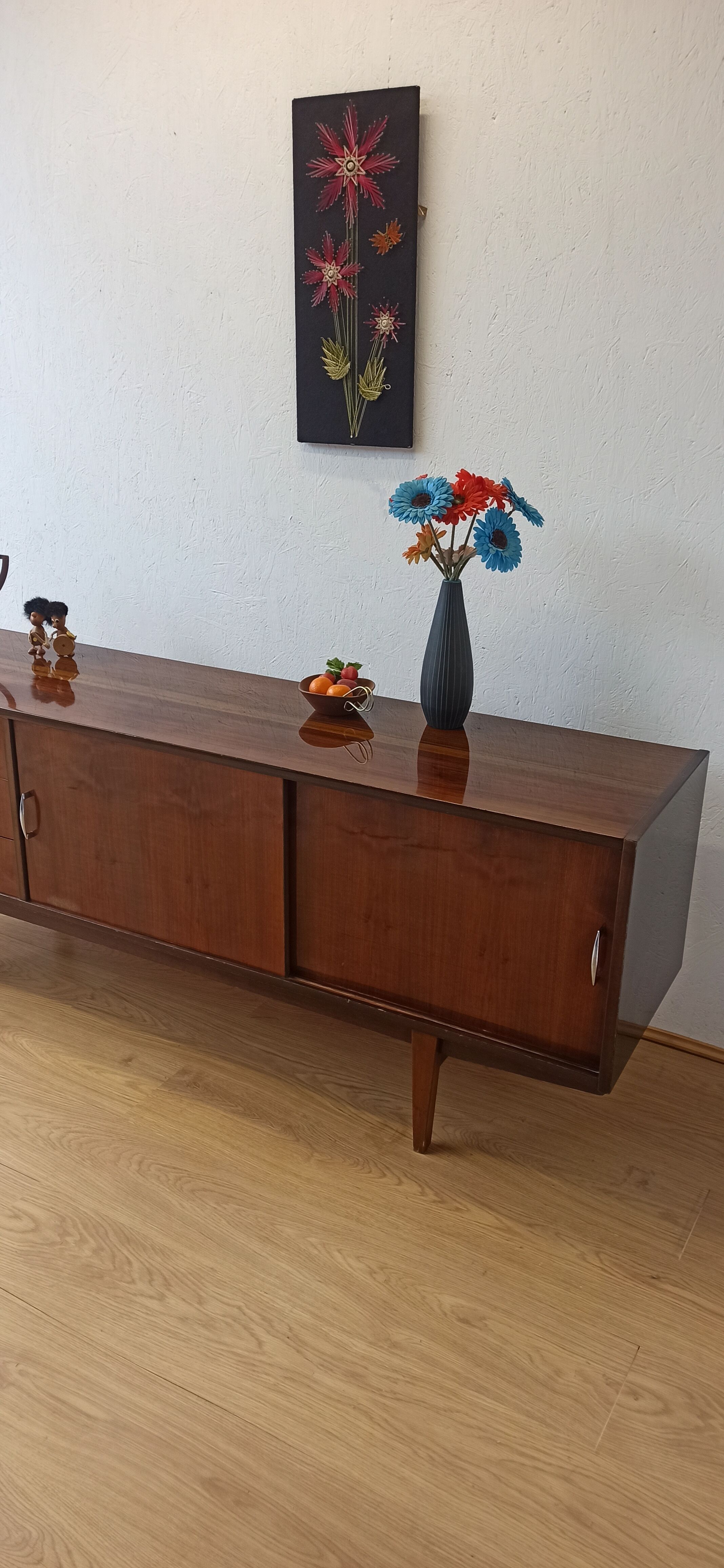 Modernist long sideboard of the 1970s