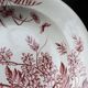 Round serving dish, old ironstone S&G - Decorated with birds and vegetation.