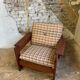 Fauteuil Brutaliste en pin des années 1960
