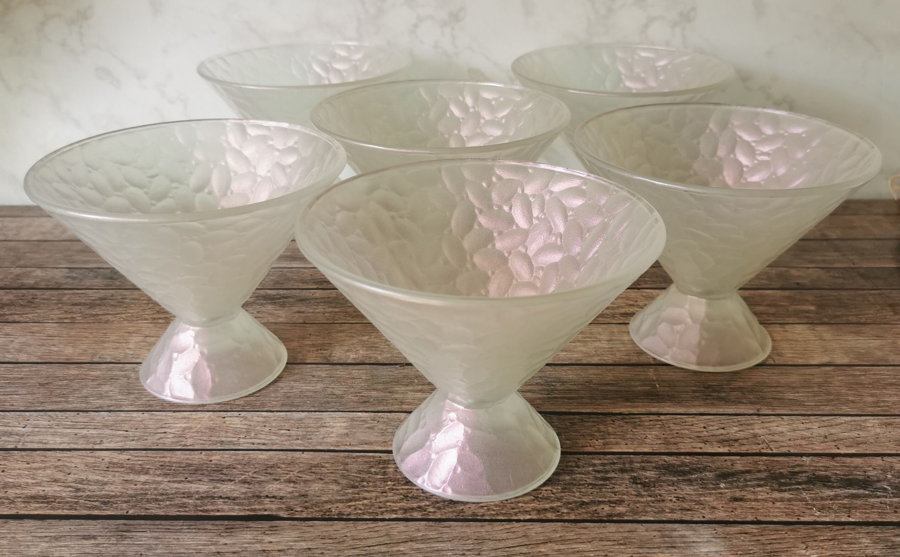 Fruit cups/iridescent glass ice
