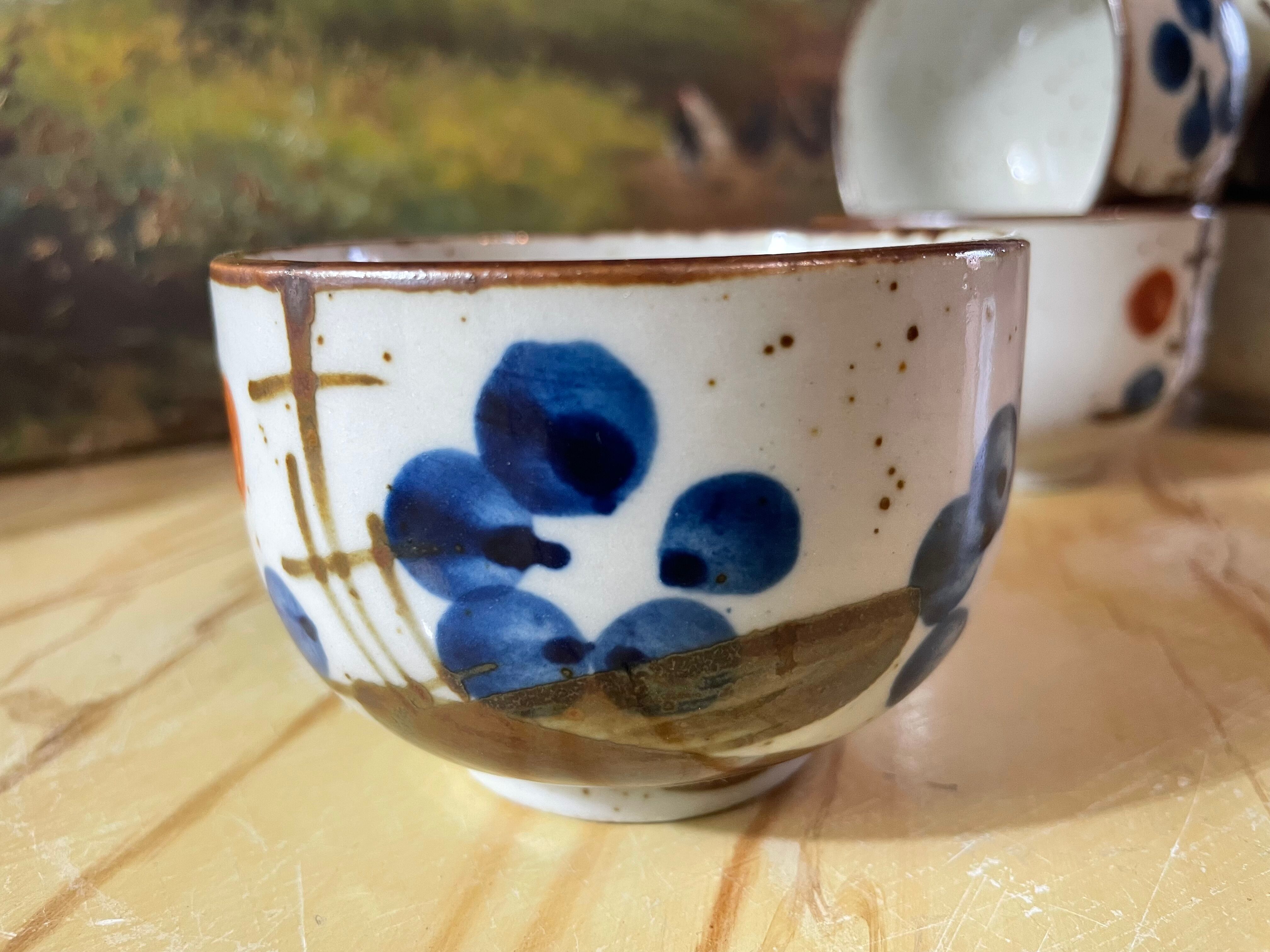 Vintage Japanese tea bowls