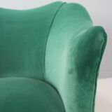 Pair of velvet armchairs Gio Ponti style
