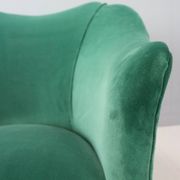 Pair of velvet armchairs Gio Ponti style