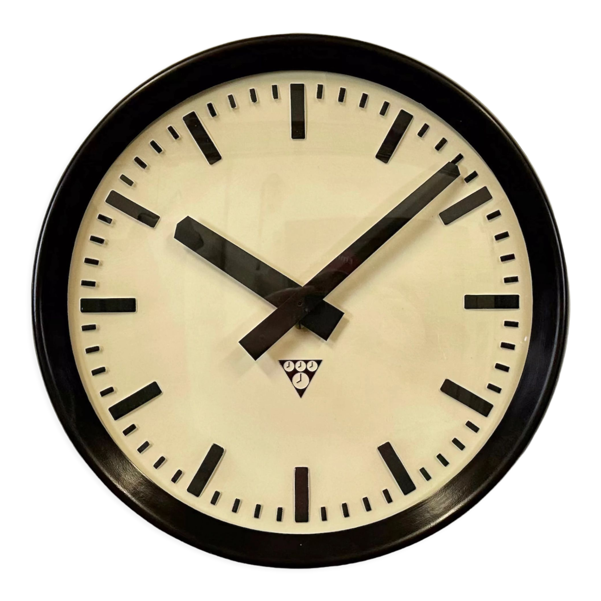 Industrial Bakelite Factory Wall Clock from Pragotron, 1960s