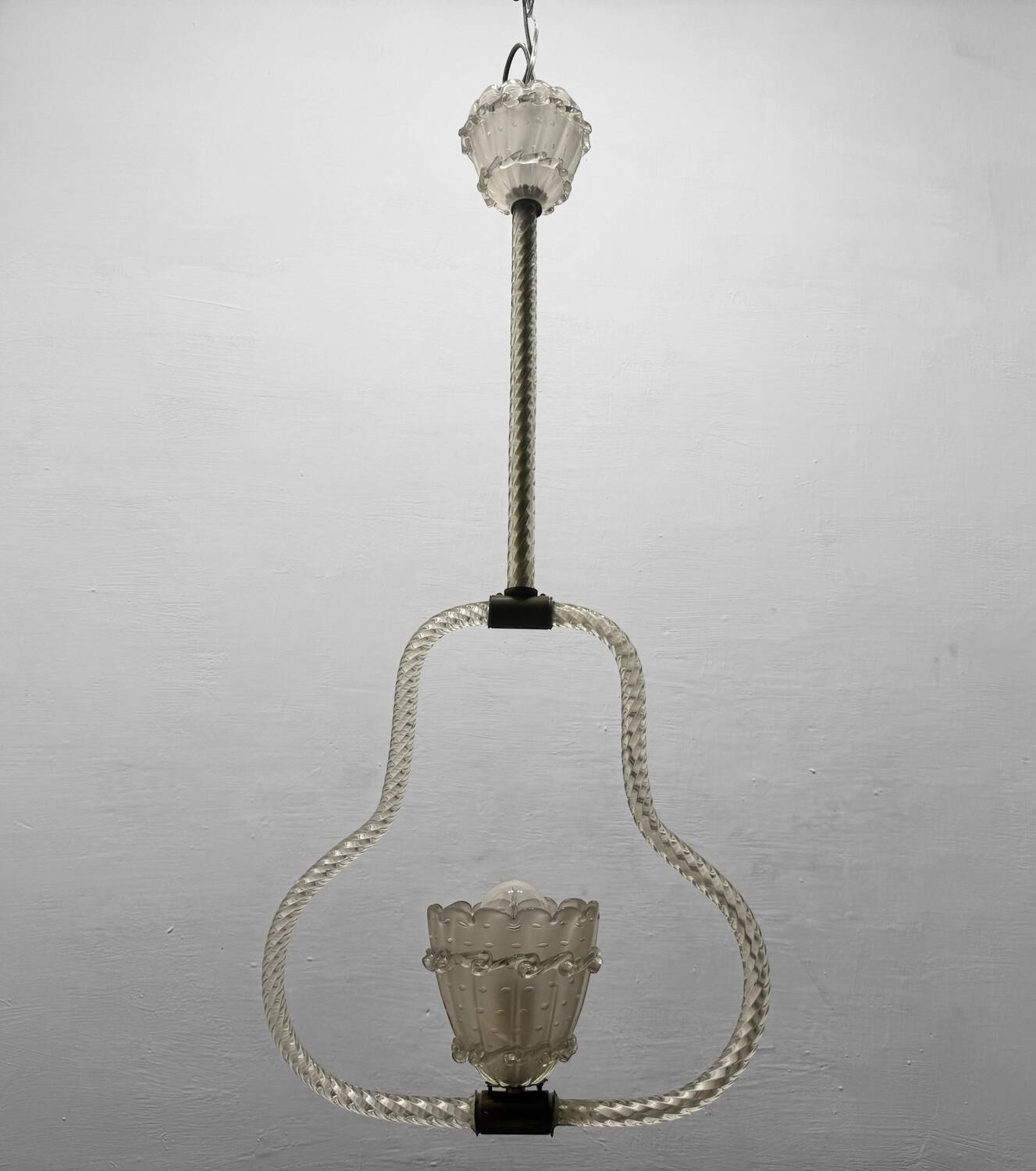 Murano Glass Barovier Light Pendant 1950’s