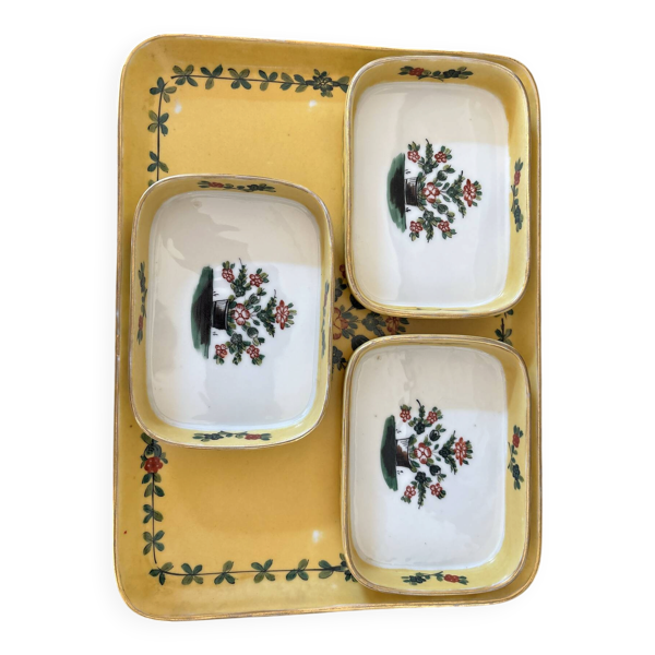 Plateau et 3 coupelles amovibles de la prestigieuse Maison Delvaux
