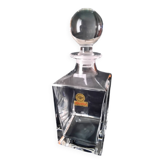Primavera plain crystal whisky decanter, Italian made