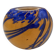 La rochère – vase boule en verre orange et bleu, vers 1970 – h. 13 cm