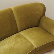 Green velour sofa, Danish design, 1960s, production: Denmark