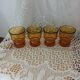 4 verres ambrés vintages