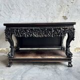 Antique 19th century Qing Dynasty hand carved console circa 1860, China.