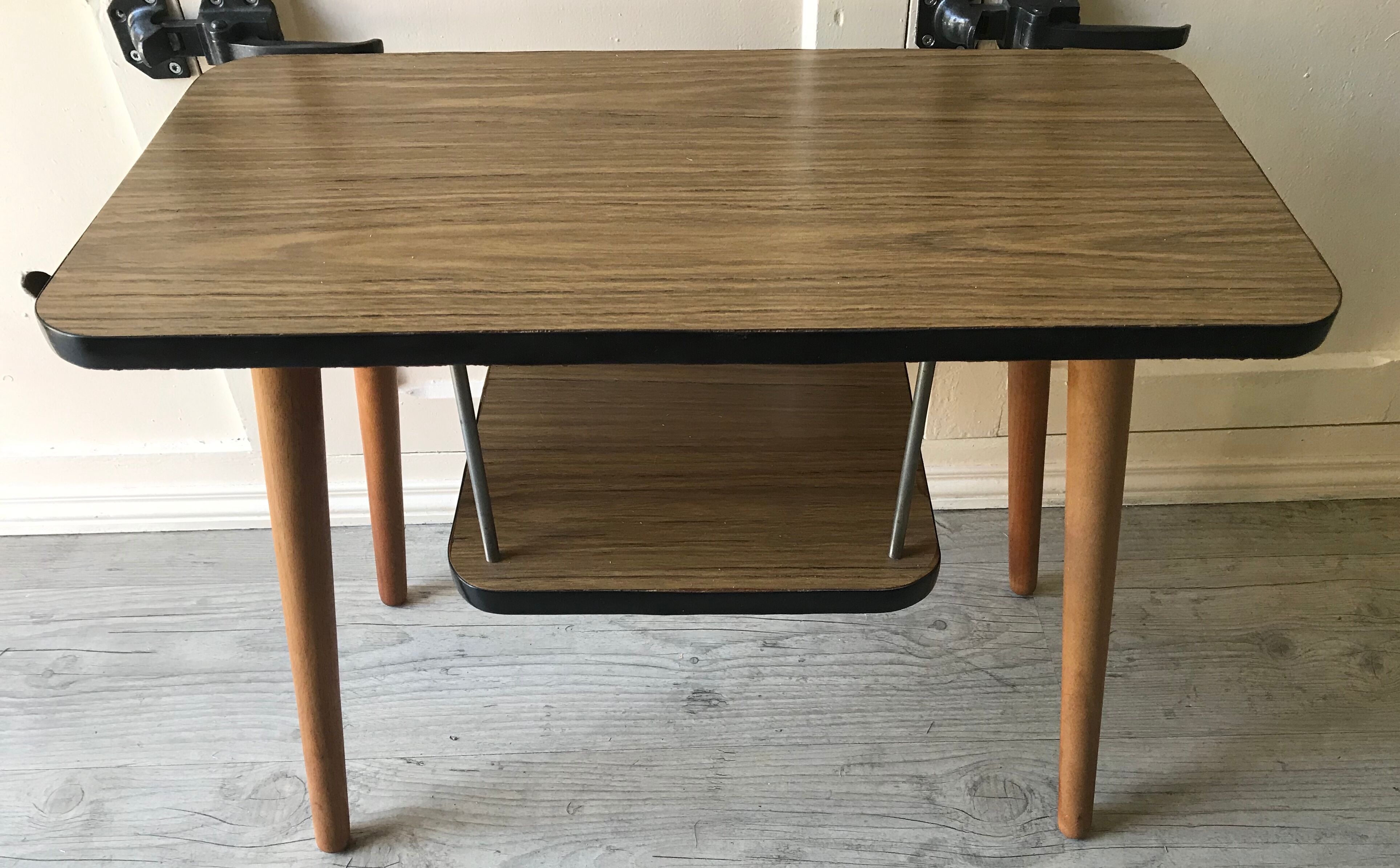 Two-plated formica side table