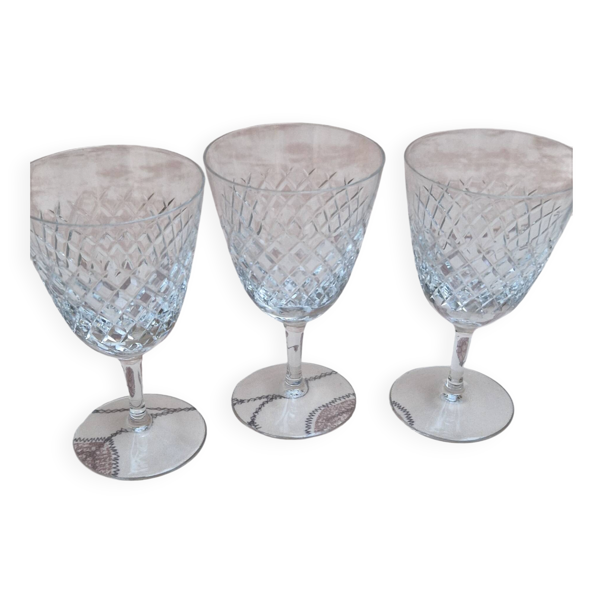 Small crystal wine glasses