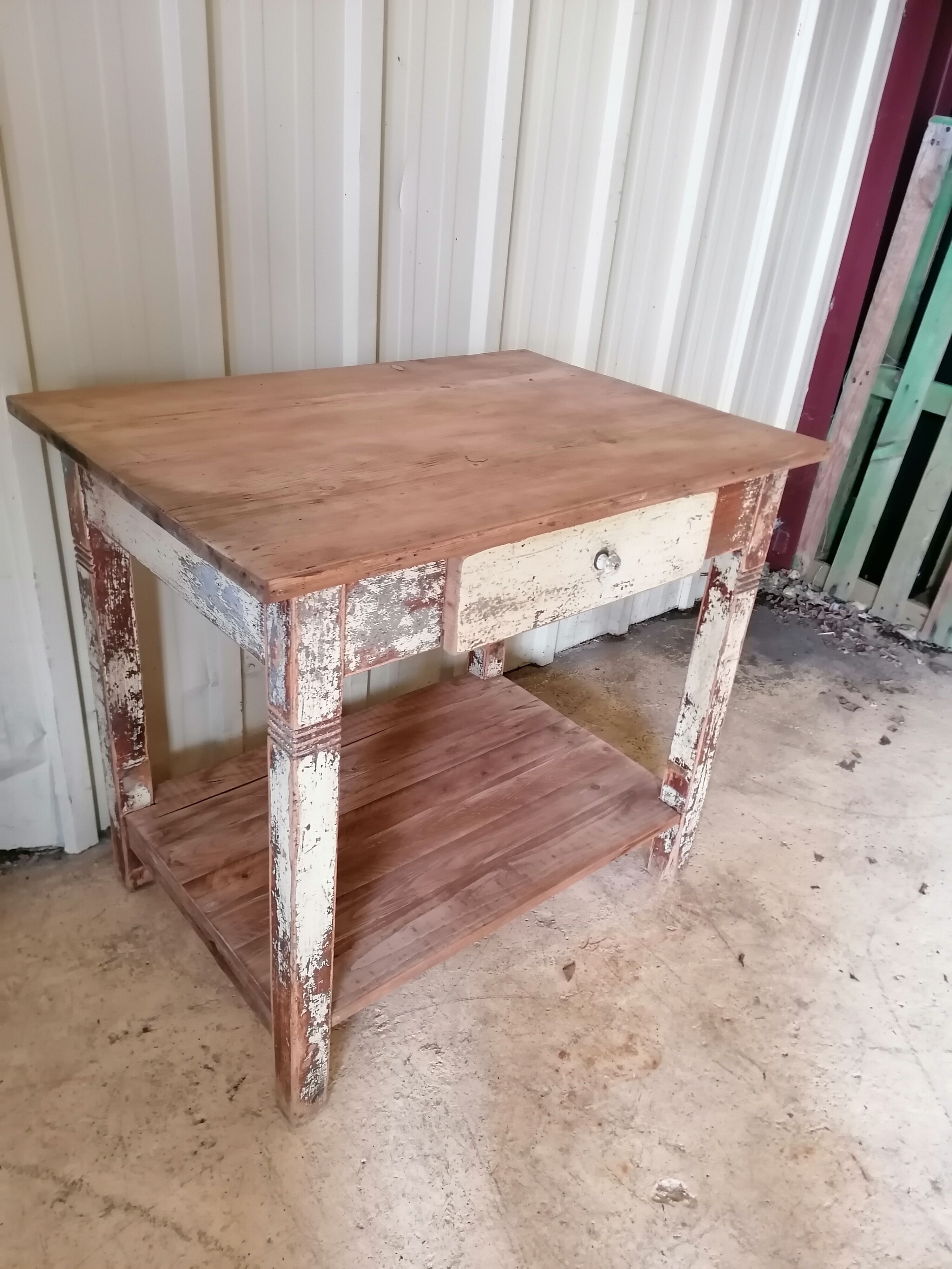 Small vintage wooden table