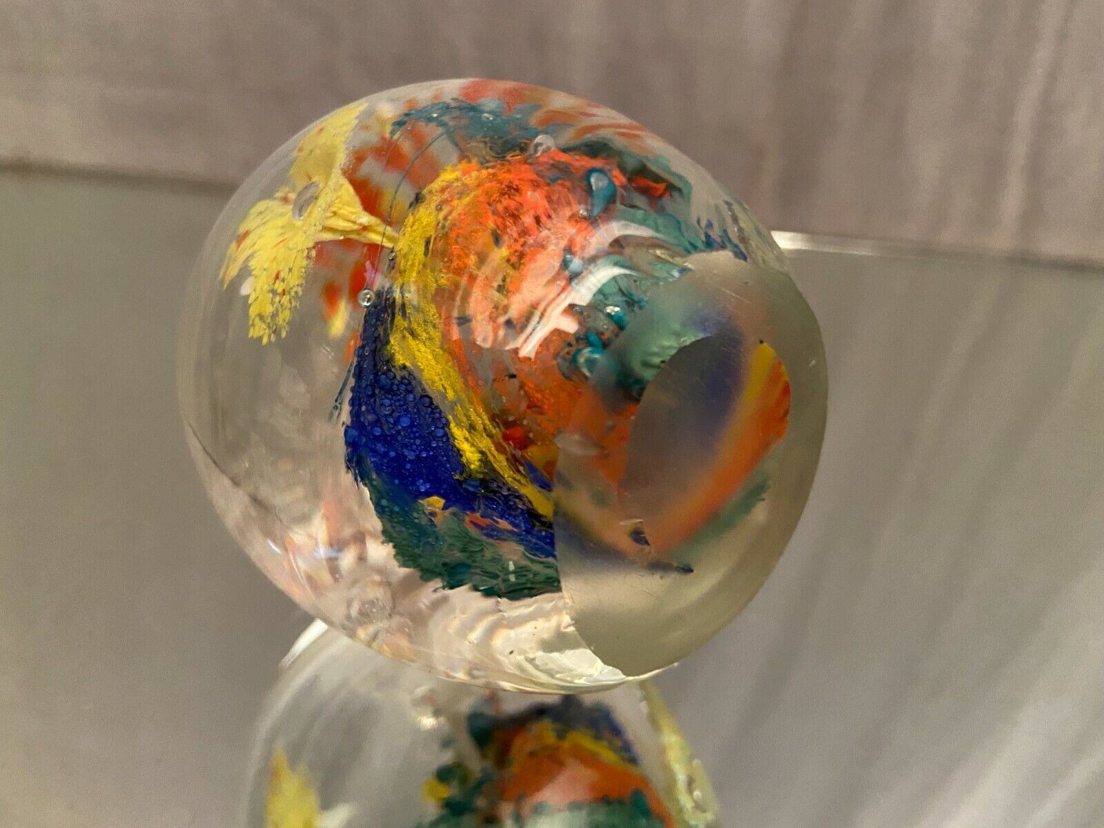 Sulfide ball paperweight