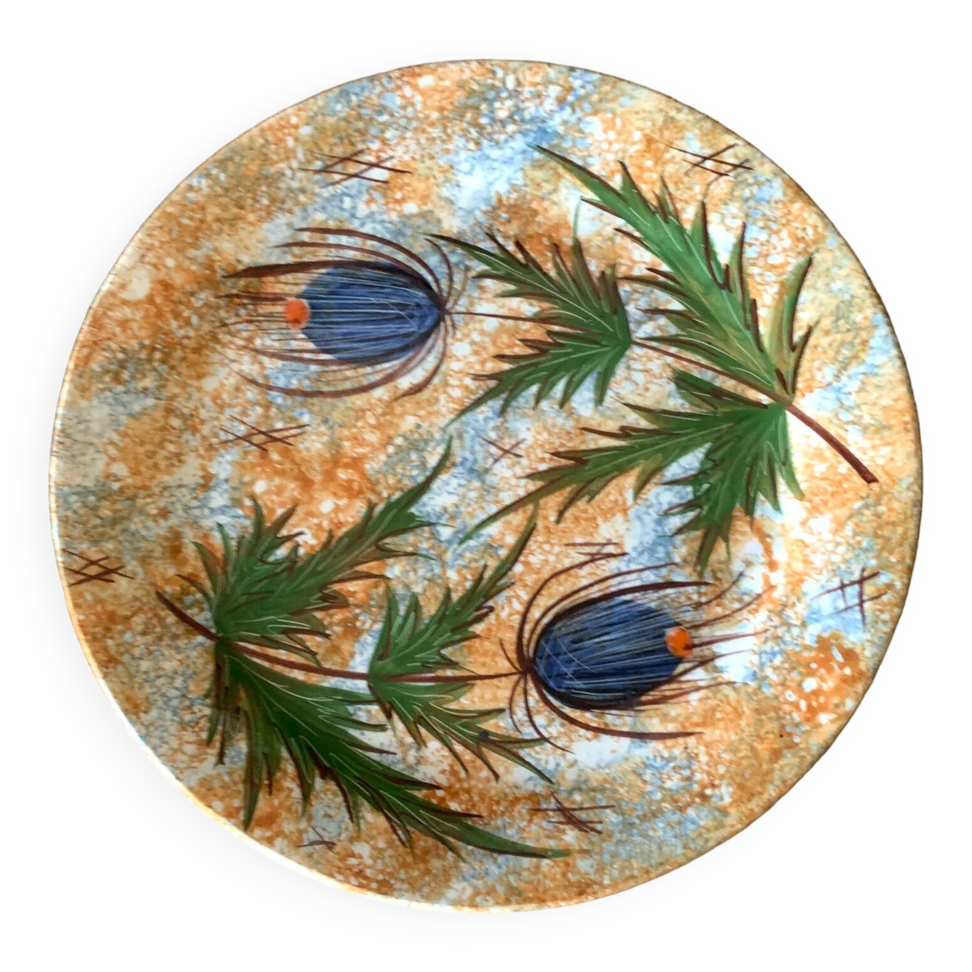Large round dish Vallauris