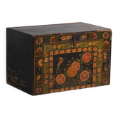 Coffre ancien peint en bois de pin – Chine, vers 1900