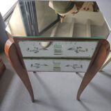 Art Deco mirrored bedside table