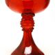 Vase, modernism, red glass, designed by J. Słuczan-Orkusz, Poland, 1970s