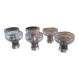 6 modernist bowls in solid glass (1970s)